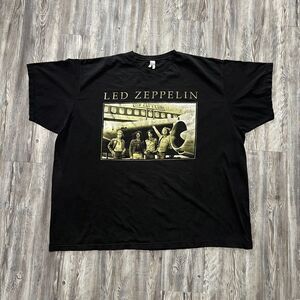 Vintage Led Zeppelin Airplane Photo T Shirt Black Oversized 4XL